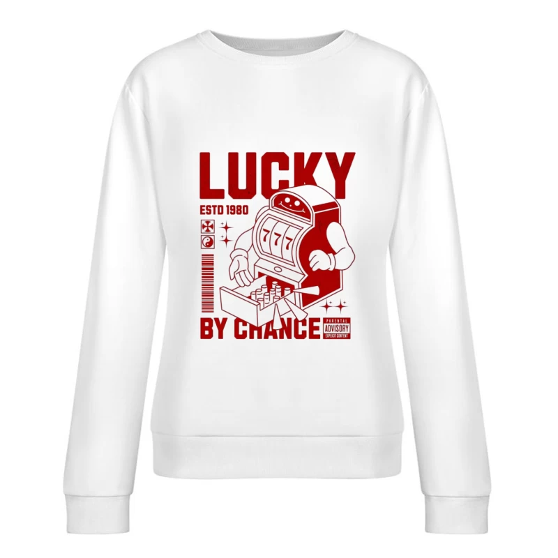 Glücksspielautomat: Glück durch Zufall Damen Pullover Sweatshirt