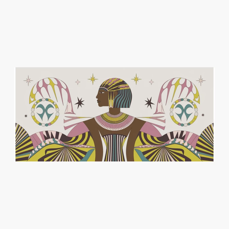 Symmetrical Ancient Egyptian Decorative Illustration Coffee Mug