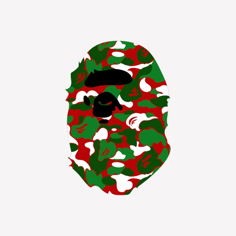 A Bathing Ape Camo Big Ape Head 2016 Female T-Shirt