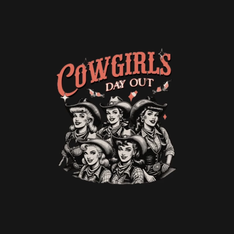 Cowgirls-Tagesausflug Illustration Damen T-Shirt