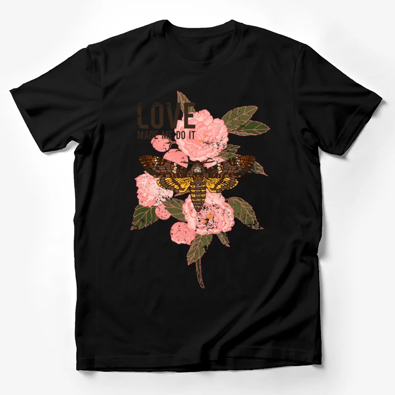 Mite et Fleurs Roses avec Inspiration d'Amour Homme T-Shirt