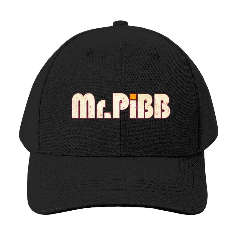 Retro Mr Pibb Soda Typography with Distressed Effect Baseball Cap