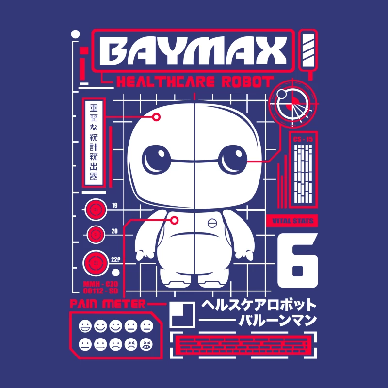 Baymax - Healthcare Robot from Disney Animation Throw Pillow
