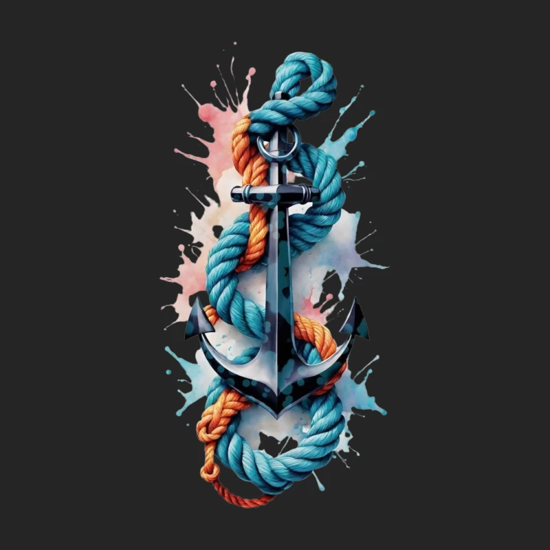Anchor with Colorful Ropes Male Pullover Sweatshirt