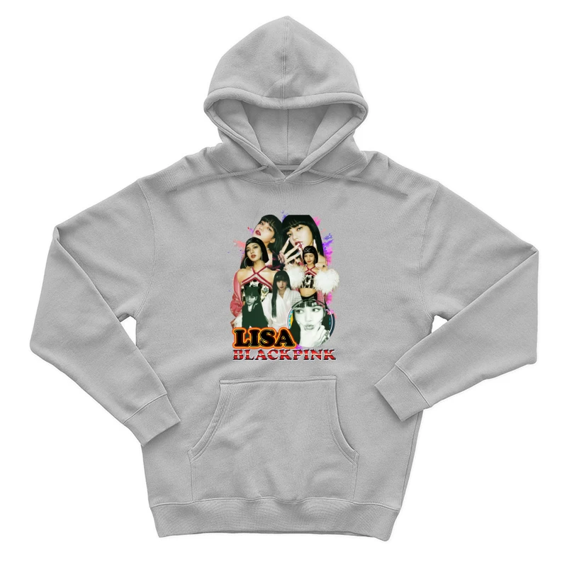 Collage of Lisa from BLACKPINK Male Pullover Hoodie