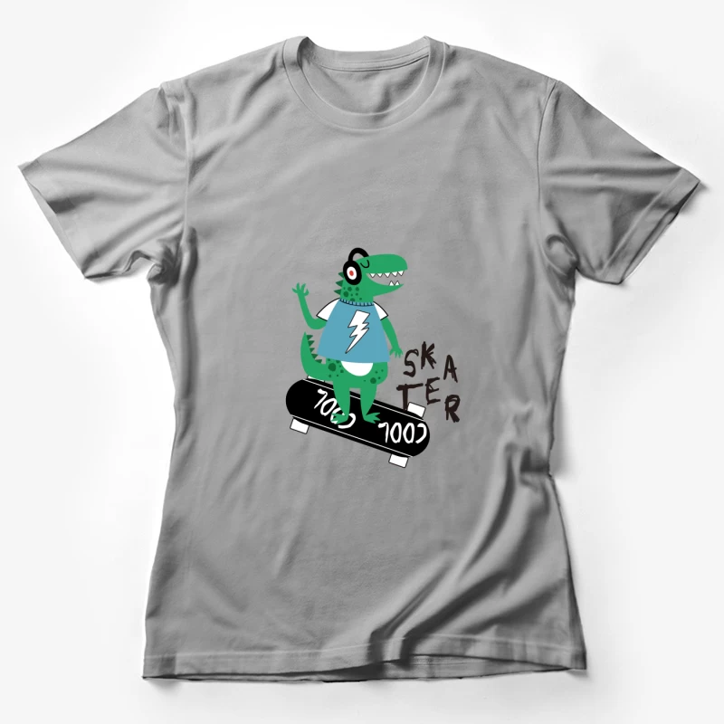 Dinosaurier Skater auf Skateboard Damen T-Shirt