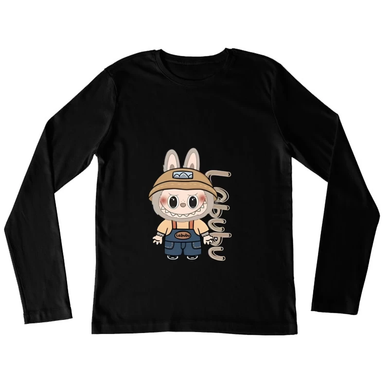 Personnage mignon de Labubu avec oreilles de lapin Femme Manches Longues T-Shirt