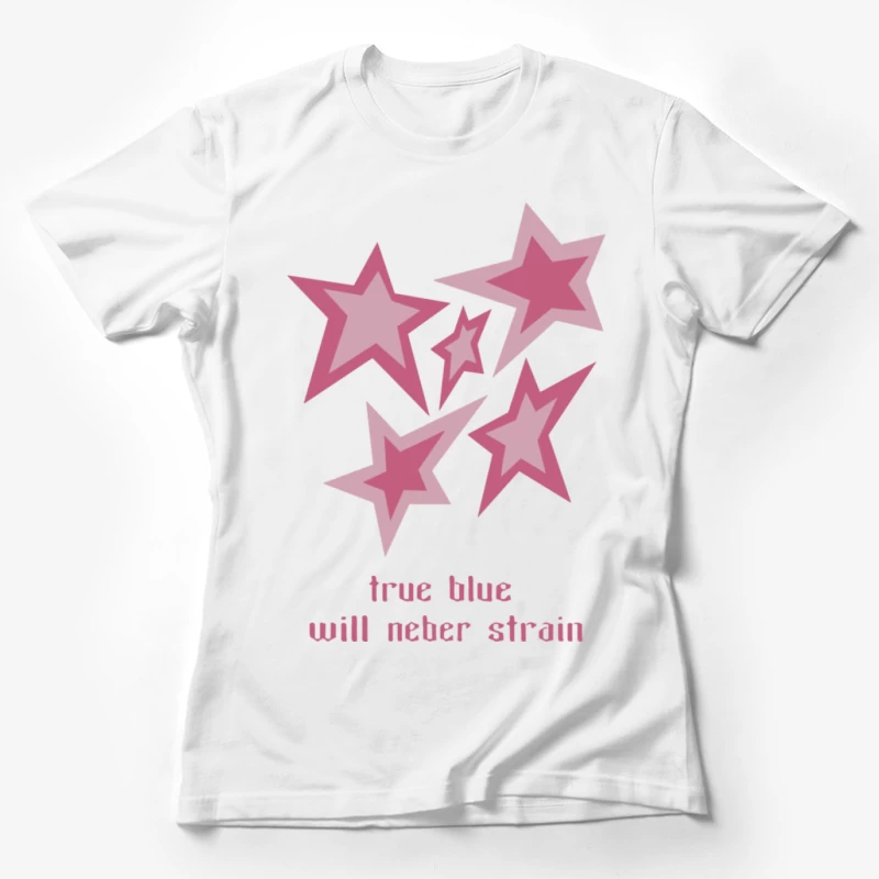 Rosa Sterne mit Spruch Damen T-Shirt