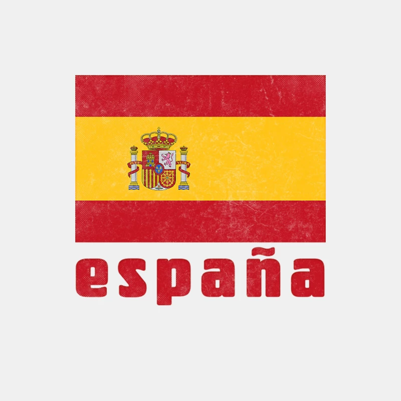 Espana  Spain  Retro Faded Style Flag Design Male Tank Top