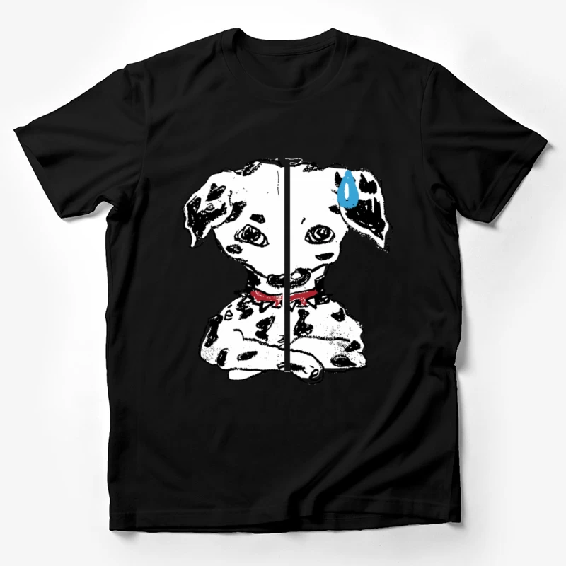 Niedlicher Dalmatiner mit rotem Halsband Herren T-Shirt