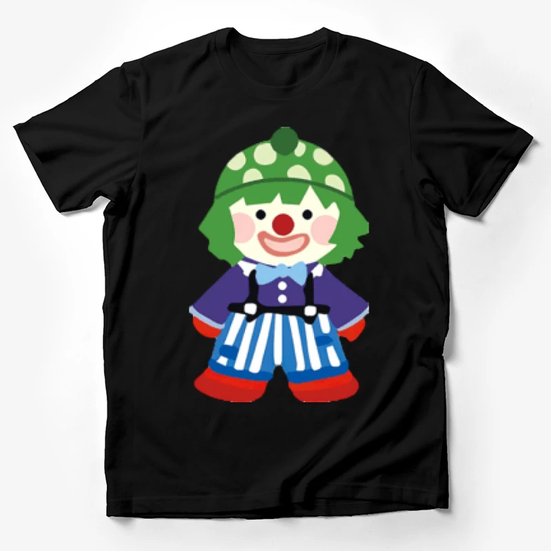 Bunter Clown mit grüner Mütze Herren T-Shirt
