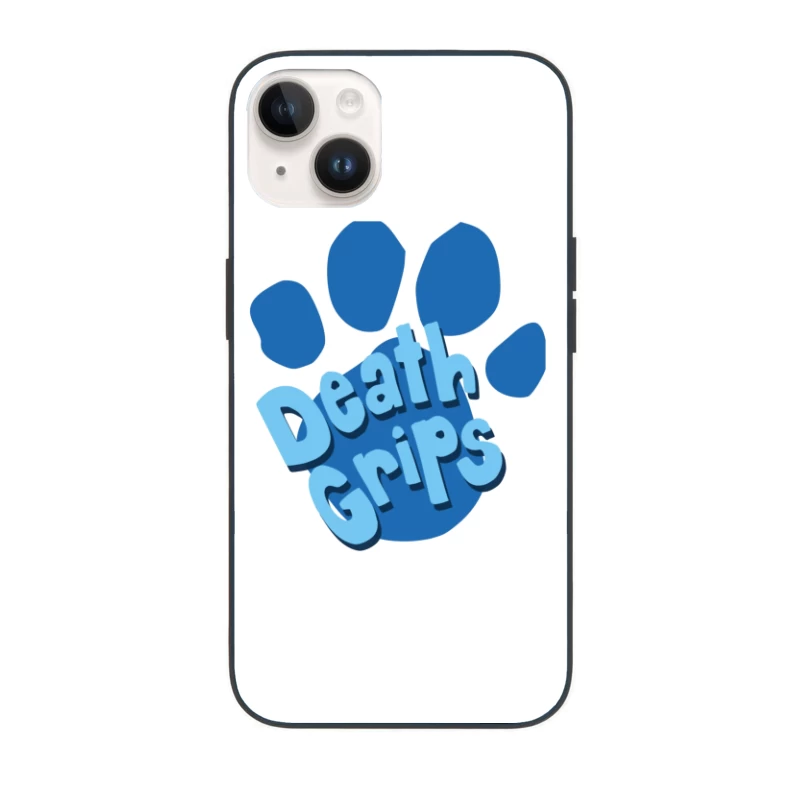 Death Grips Blue Paw Print Logo Design iPhone Case