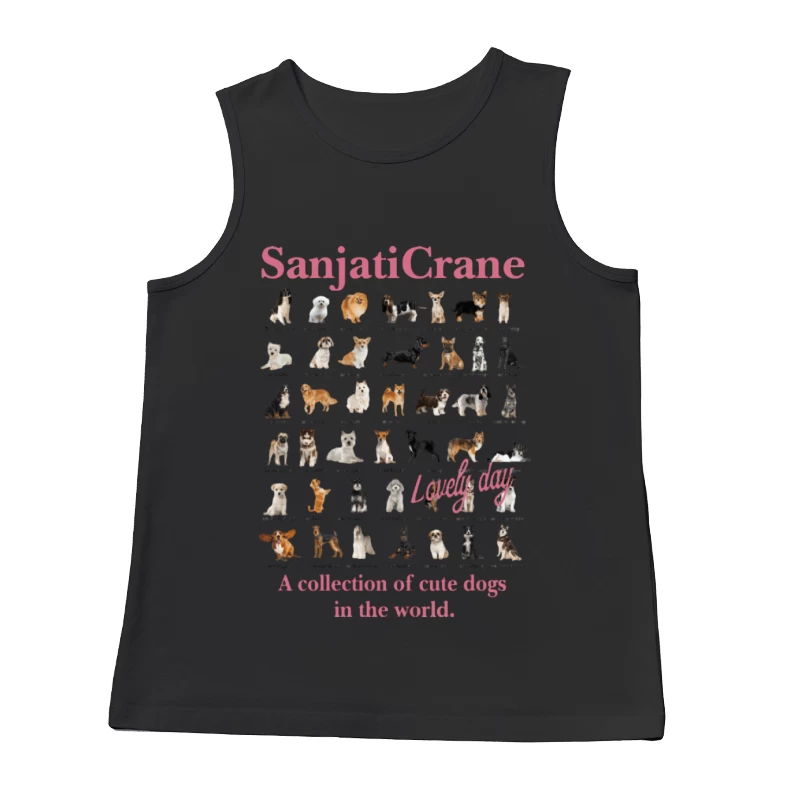 Sammlung süßer Hunde weltweit Herren Tanktops