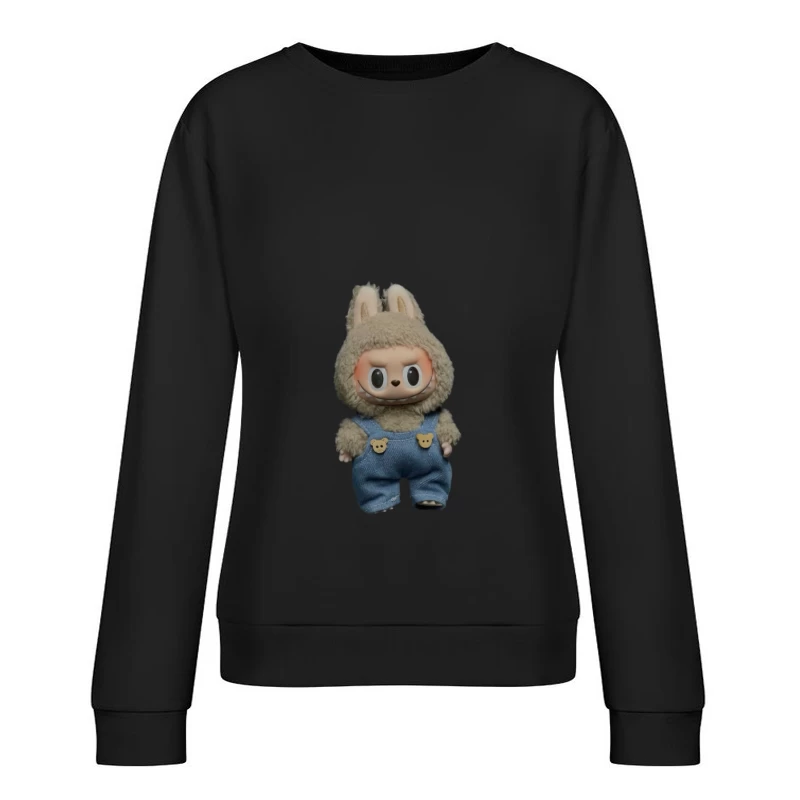 Plüschpuppe im Hasenkostüm Damen Pullover Sweatshirt