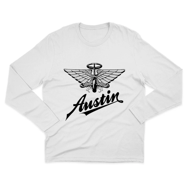 Vintage Austin Motorcycle Company Winged Logo Design Male Long Sleeve T-Shirt