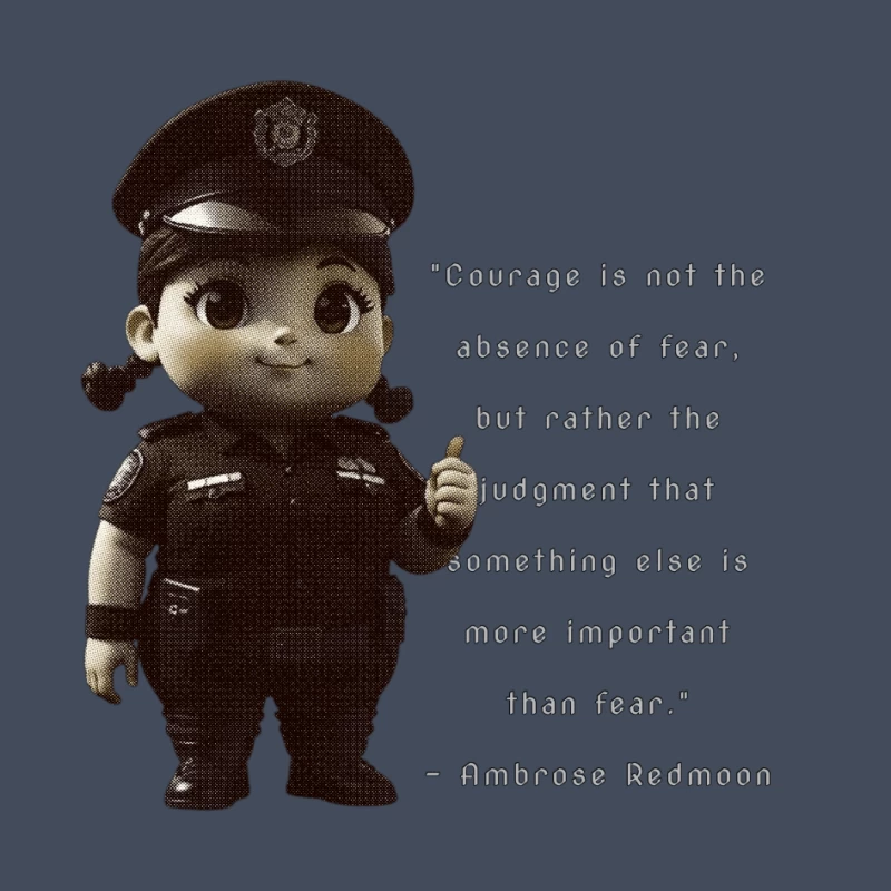 Inspiring Quote on Courage and Fear Pin