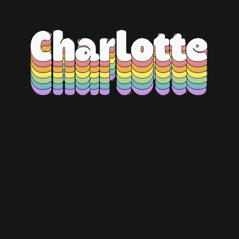Charlotte  Retro Typography Design Mouse Pad