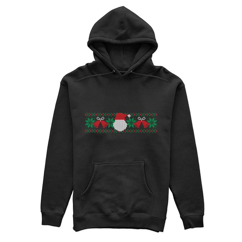 Motif de Noël au point de croix avec cloches et Père Noël Femme Sweat à capuche