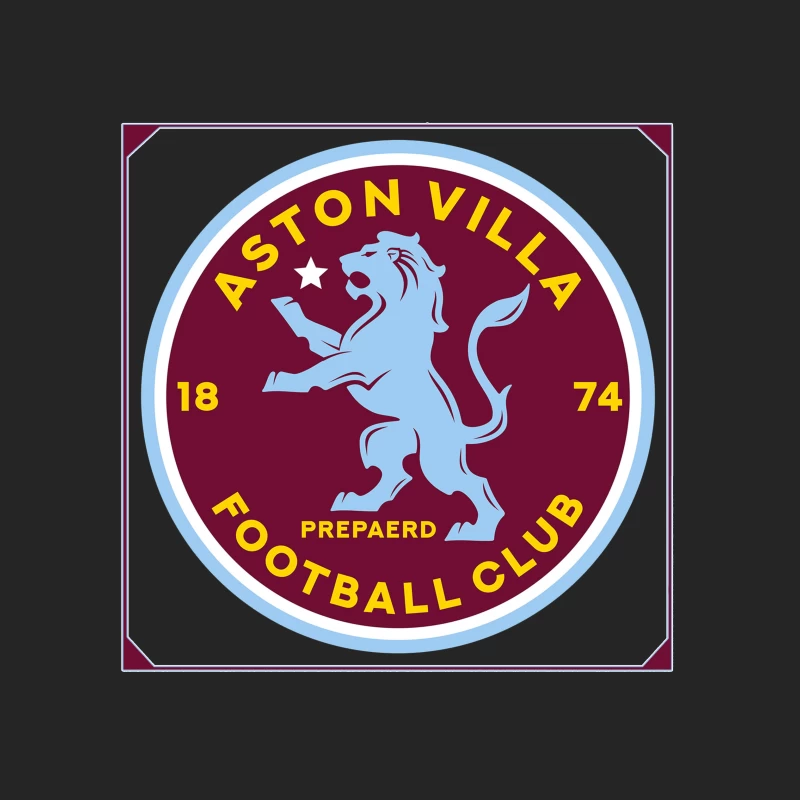 Aston Villa Football Club Historic Crest with Rampant Lion Male Pullover Sweatshirt