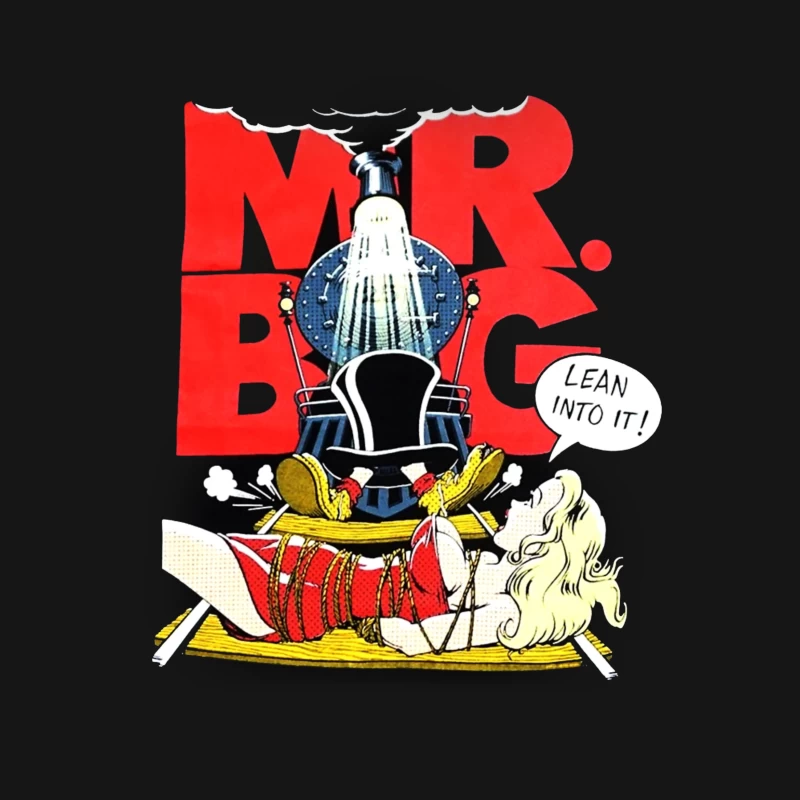 Vintage "Mr. Big" Bathroom Advertisement with Comic-Style Shower Illustration Female T-Shirt