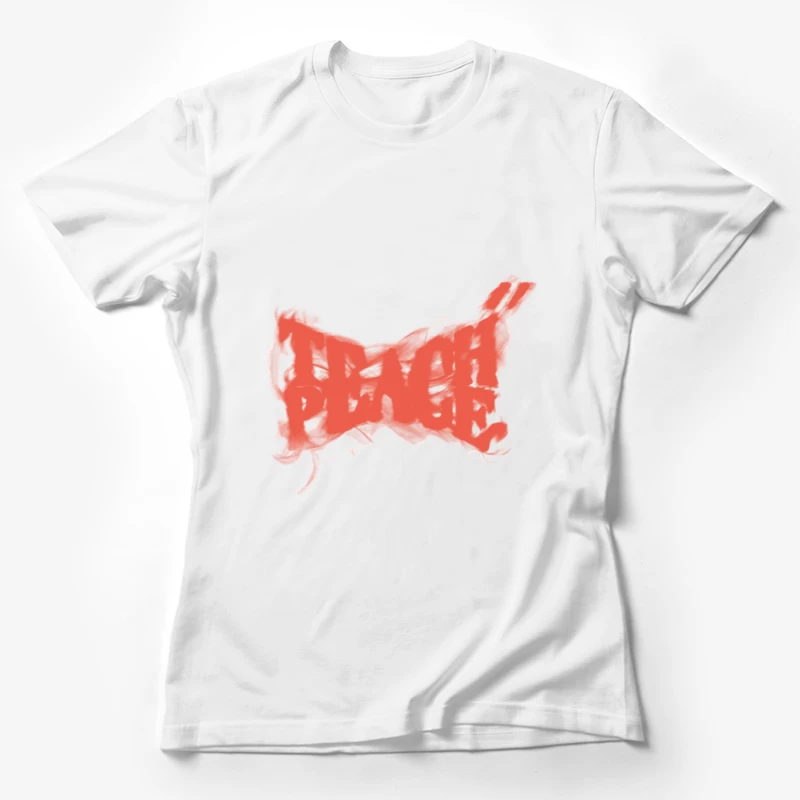 Rotes Tintenbild, abstrakte Kunst. Damen T-Shirt
