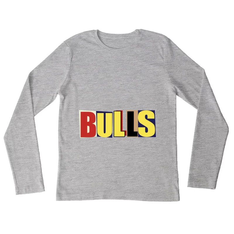 Pop Art Buchstaben Damen Langarm T-Shirt