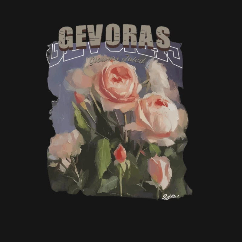 Rosenblüten Kunst auf Gevoras Herren Langarm T-Shirt
