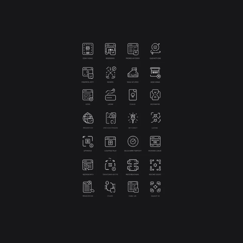 Minimalist Line Art Icons for Web and App User Interface Design Female Pullover Hoodie