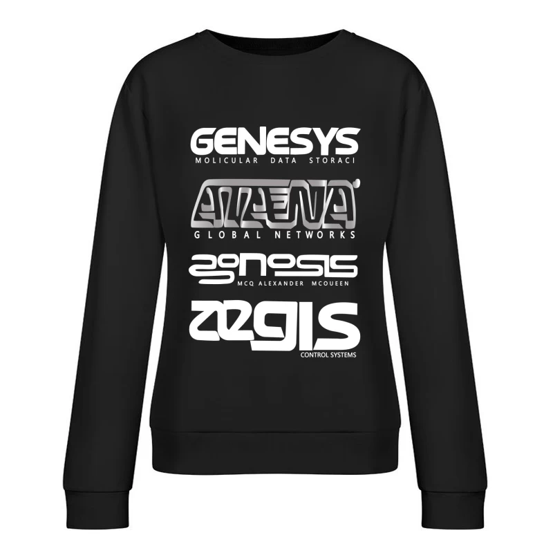 Futuristische Technologie-Logosammlung Damen Pullover Sweatshirt
