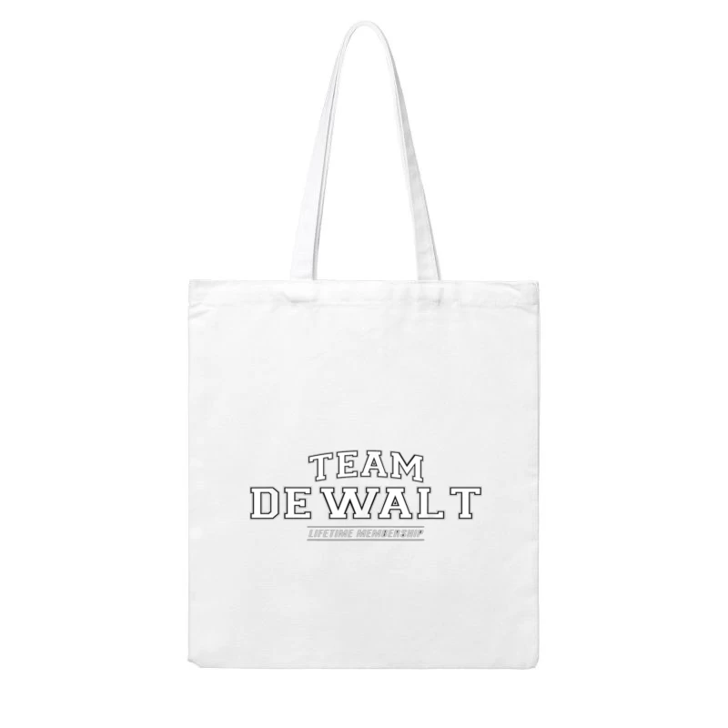 Team DeWalt Lifetime Membership Logo Design Cotton Tote Bag