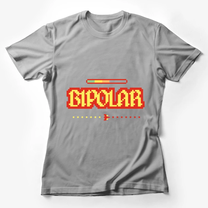 Buntes Bipolar Schriftzug-Design Damen T-Shirt