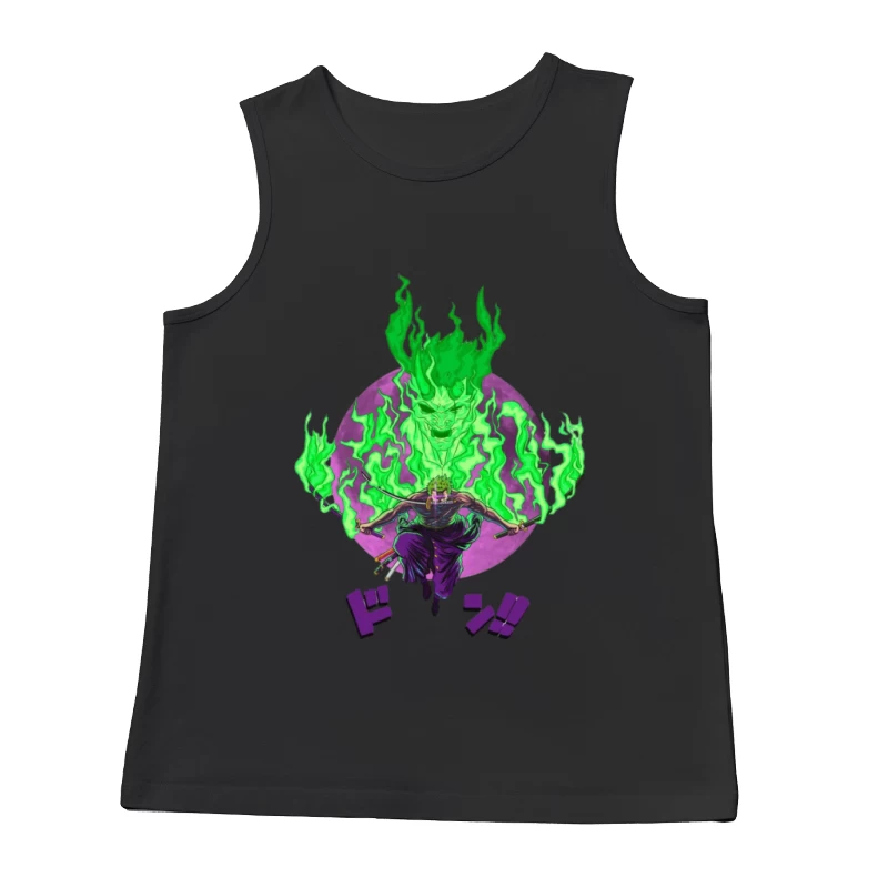 Samurai mit grünem Feuergeist Herren Tanktops