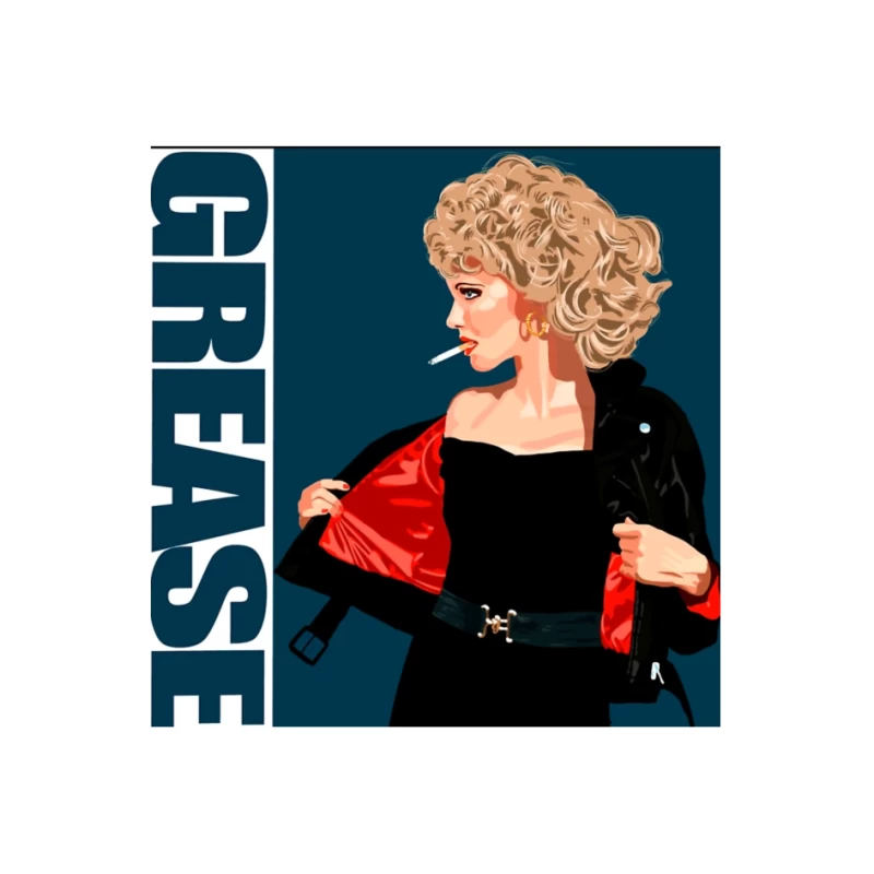 Vintage-Style Movie Musical Fashion Illustration Pin