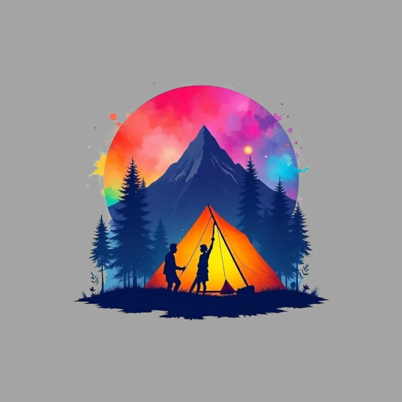 Camping Adventure under the Stars Male T-Shirt