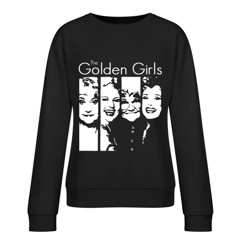 Minimalist Line Art of The Golden Girls TV Show Female Pullover Sweatshirt