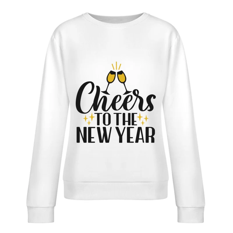 Santé à la Nouvelle Année avec des Flûtes Femme Sweat-shirt à enfiler