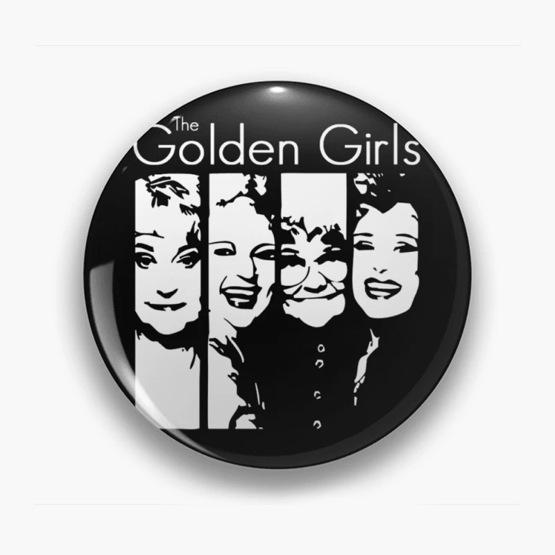 Minimalist Line Art of The Golden Girls TV Show Pin