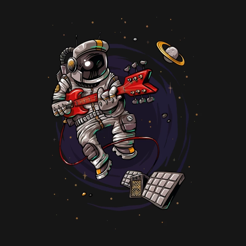 Astronaut Rocker in Space Male Long Sleeve T-Shirt