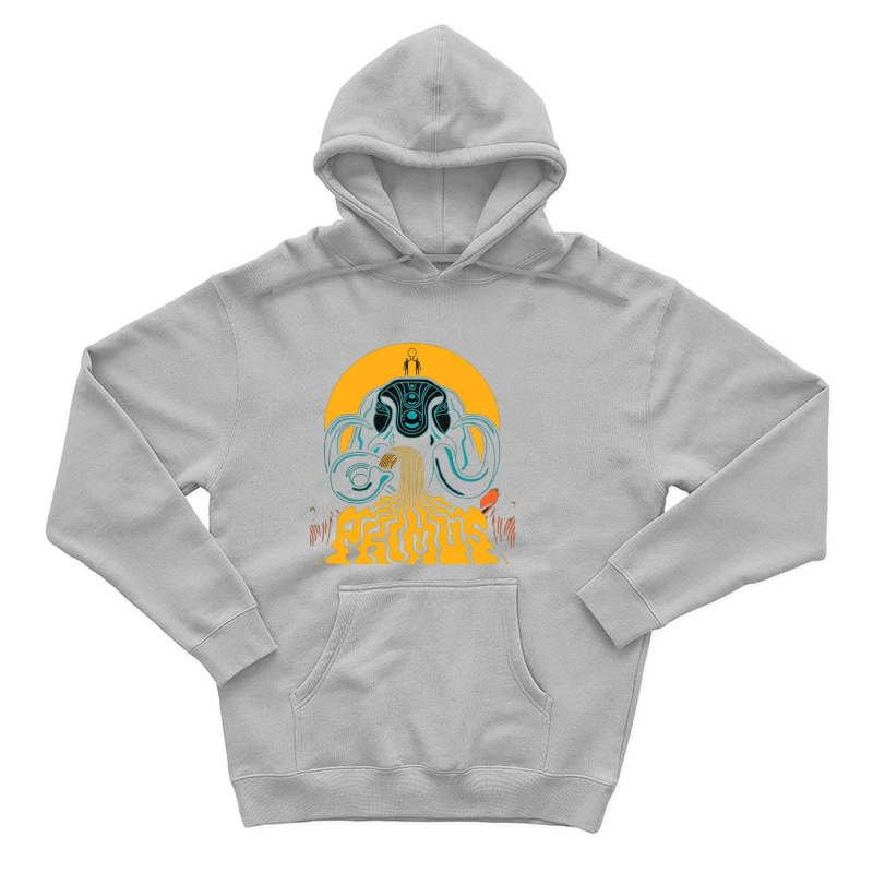 Psychedelic Primus Concert Poster with Elephant Motif Male Pullover Hoodie