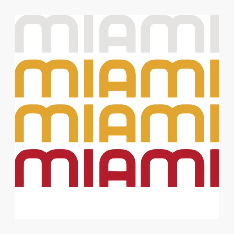 Miami Typography Logo with Gradient Color Scheme Pin