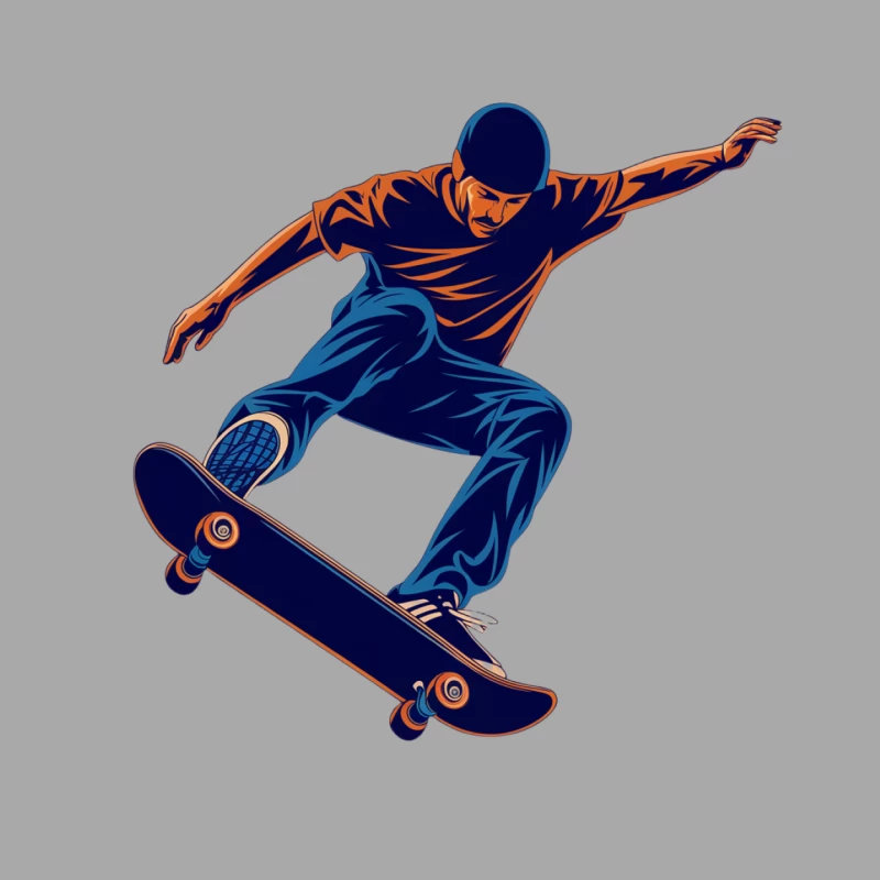 Dynamic Skateboarder Performing Mid-Air Trick Female Pullover Hoodie