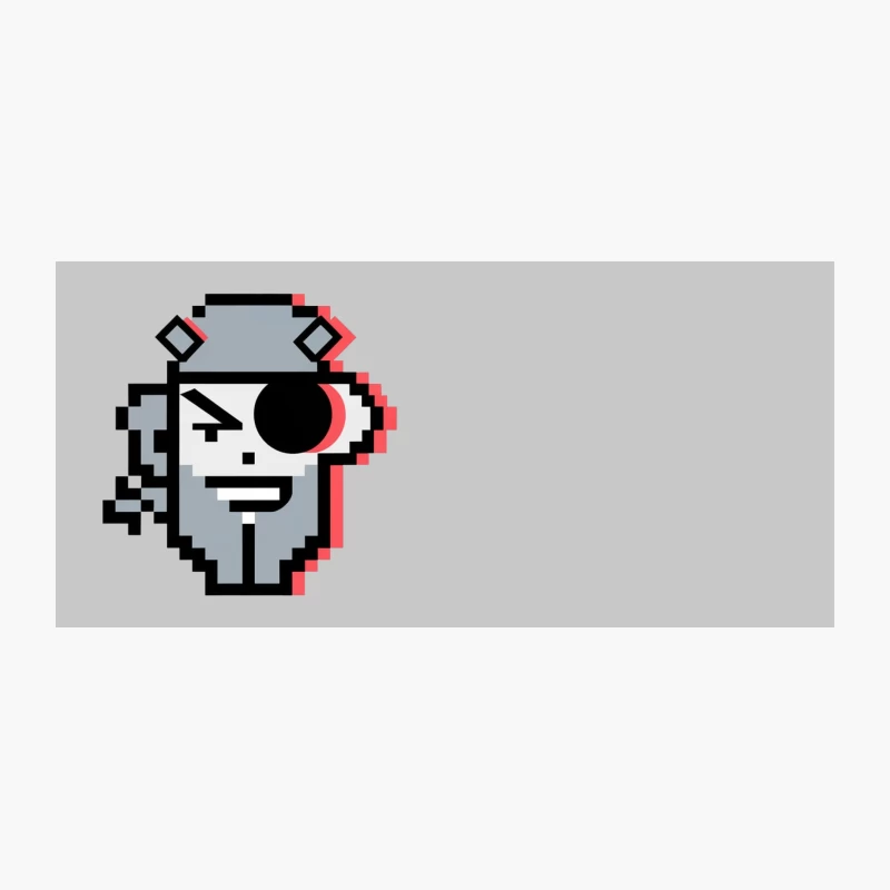 8-bit Pirate Pixel Art Character with Eye Patch Coffee Mug