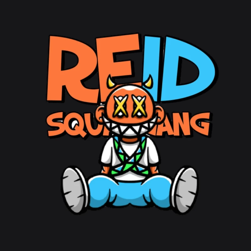 Reid Squid Gang Figuren Design Damen Pullover Hoodie