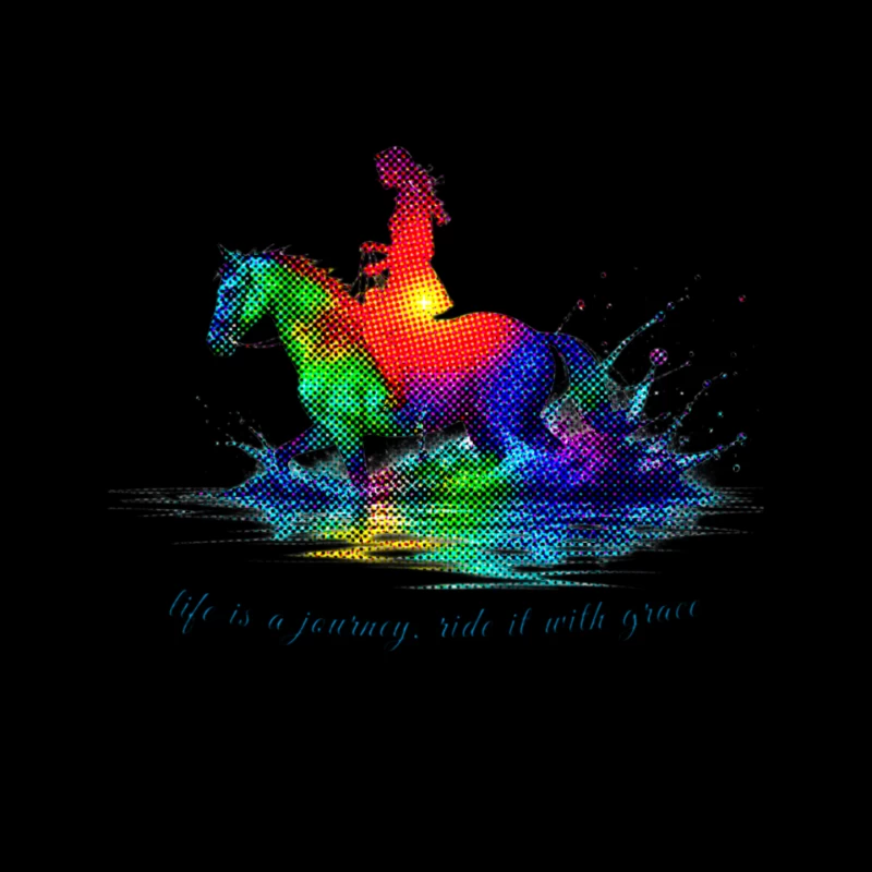 Colorful Journey of Riding with Grace Mouse Pad