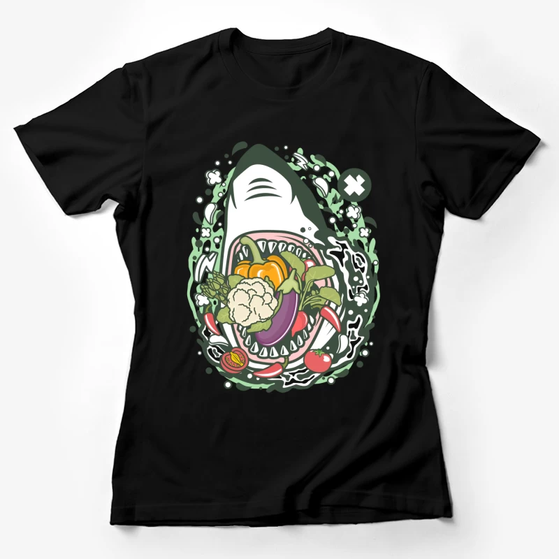 Requin végétarien gourmand Femme T-Shirt