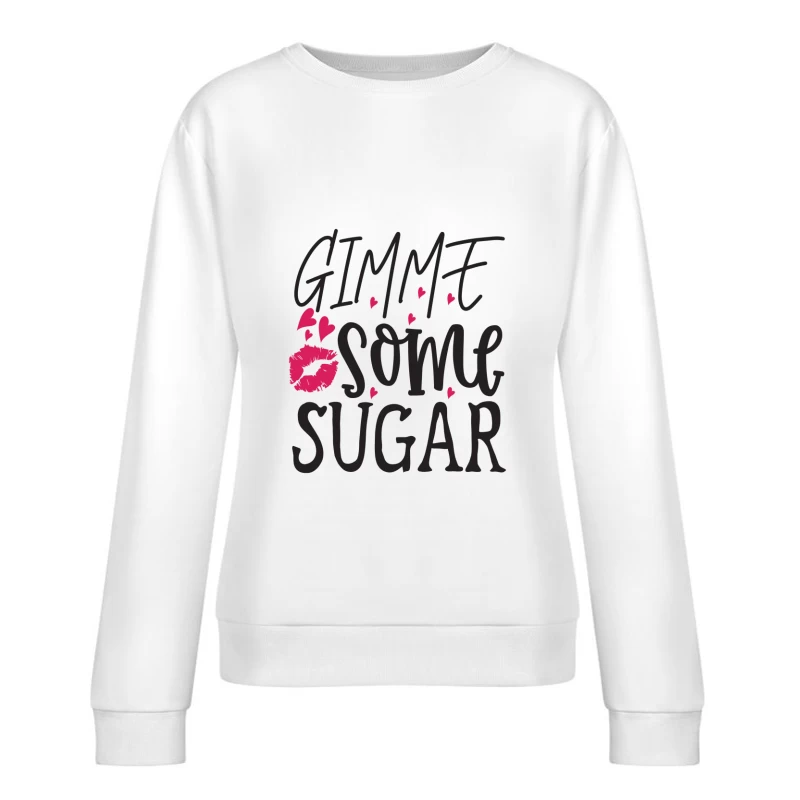 Motif Romantique avec Rouge à Lèvres Femme Sweat-shirt à enfiler