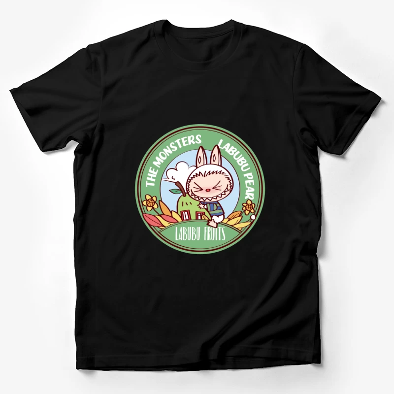 Lustiges Labubu-Früchtedesign Herren T-Shirt