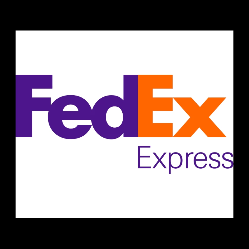 FedEx Express Corporate Logo Design in Purple and Orange Tapestry