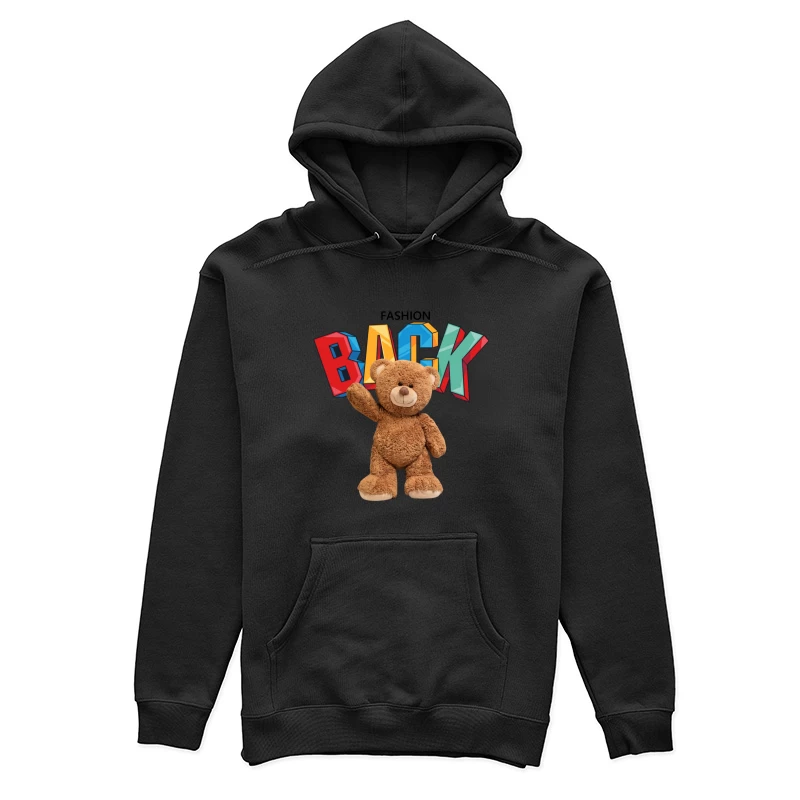 Teddybär mit bunter Schrift Damen Pullover Hoodie