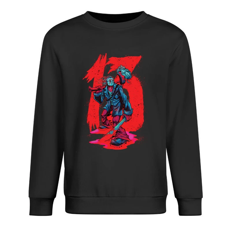 Horror Character Illustration Male Pullover Sweatshirt